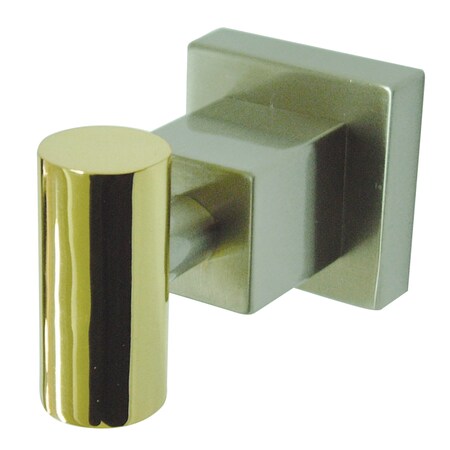 Kingston Brass Robe Hook, Brushed Nickel/Polished Brass BAH8647SNPB